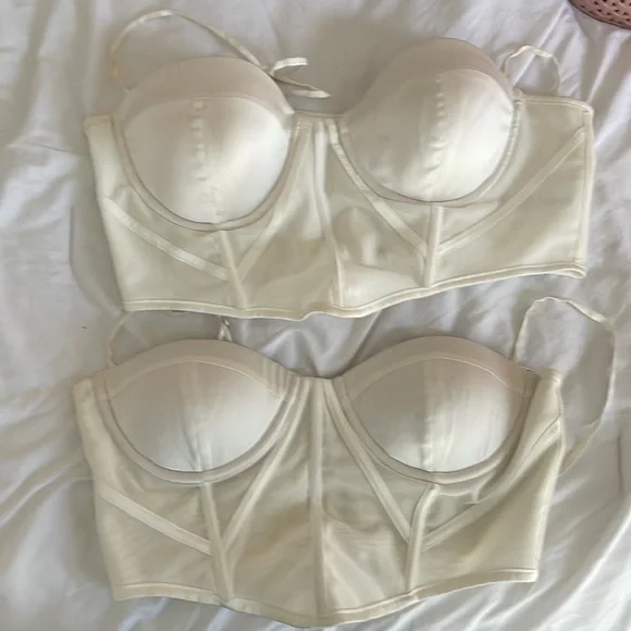 Oh Polly Please Me Underwire Corset Top in White - Picture 3 of 8